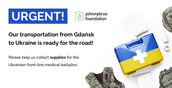Asap collection ofi items for ukrainian medical battalion working on the front line the transportation is ready